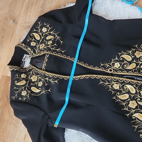 Vintage Ben Marc Int'l Embroidered Embellished Suit Blazer Size 18 - Picture 12 of 15